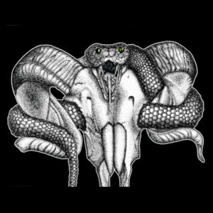 Goat Skull & Snake  - AS Colour Mens Staple V Neck Tee Design