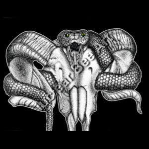 Goat Skull & Snake - AS Colour Mens Lowdown Singlet Design