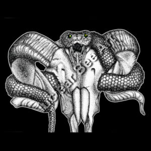 Goat Skull & Snake - AS Colour Mens Staple Longsleeve Tee Design