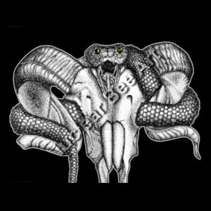 Goat Skull & Snake - AS Colour Mens Classic Long Sleeved Tee Design