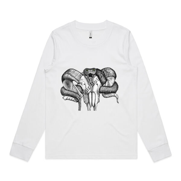 Goat Skull & Snake - AS Colour Womens Dice Longsleeve Tee Thumbnail