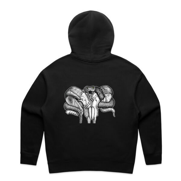 Goat Skull & Snake - AS Colour Womens Relax Hood Thumbnail