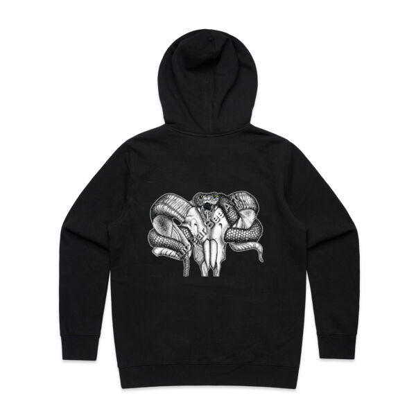 Goat Skull & Snake - AS Colour Womens Stencil Hood Thumbnail