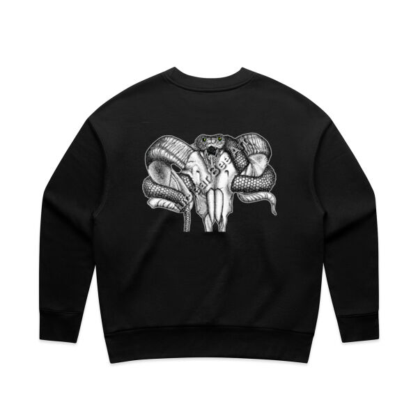 Goat Skull & Snake - AS Colour Women's Relax Crew Thumbnail