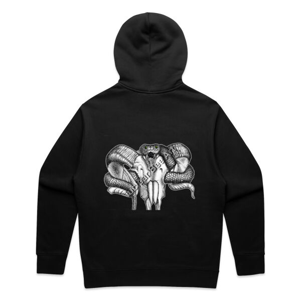 Goat Skull & Snake - AS Colour Mens Relax Hood Thumbnail