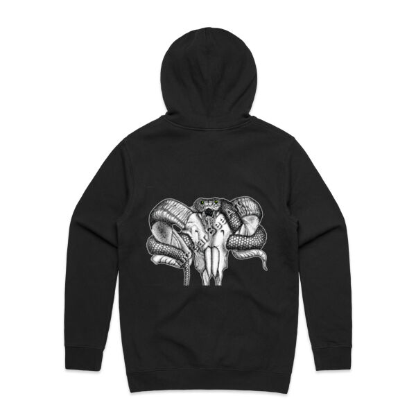 Goat Skull & Snake - AS Colour Mens Stencil Hoodie Thumbnail