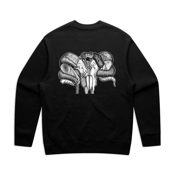 Goat Skull & Snake - AS Colour Mens Relax Crew Thumbnail
