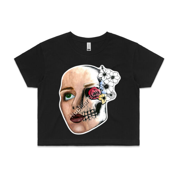 Flowers of Fear  - AS Colour Womens Crop Tee Thumbnail