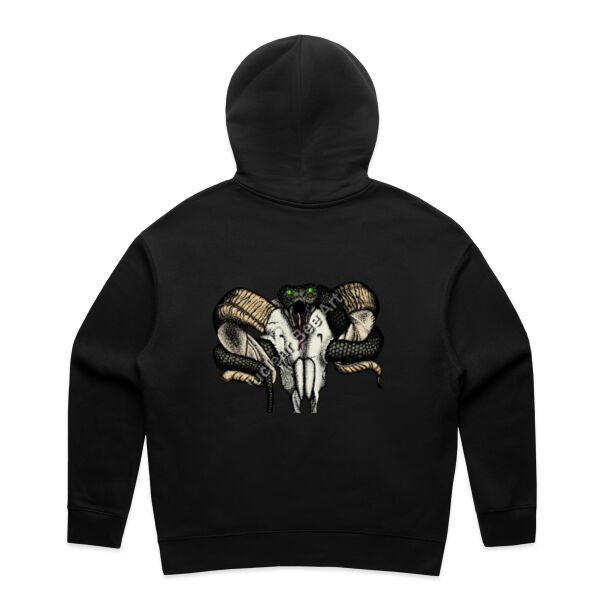 Goat Skull & Snake (Coloured) - AS Colour Womens Relax Hood Thumbnail