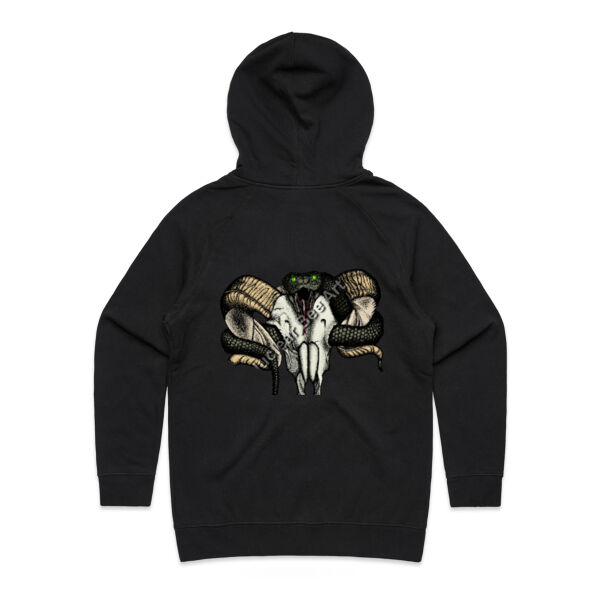 Goat Skull & Snake (Coloured) - AS Colour Womens Supply Hood Thumbnail