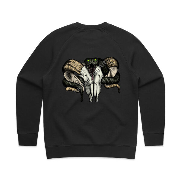 Goat Skull & Snake (Coloured) - AS Colour Womens Supply Crew Thumbnail